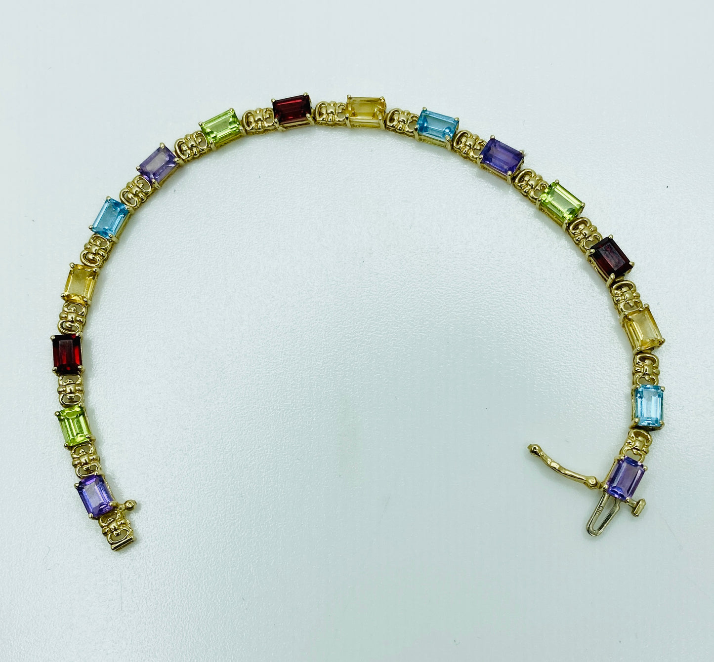 14K Multi-Color Gemstone Bracelet