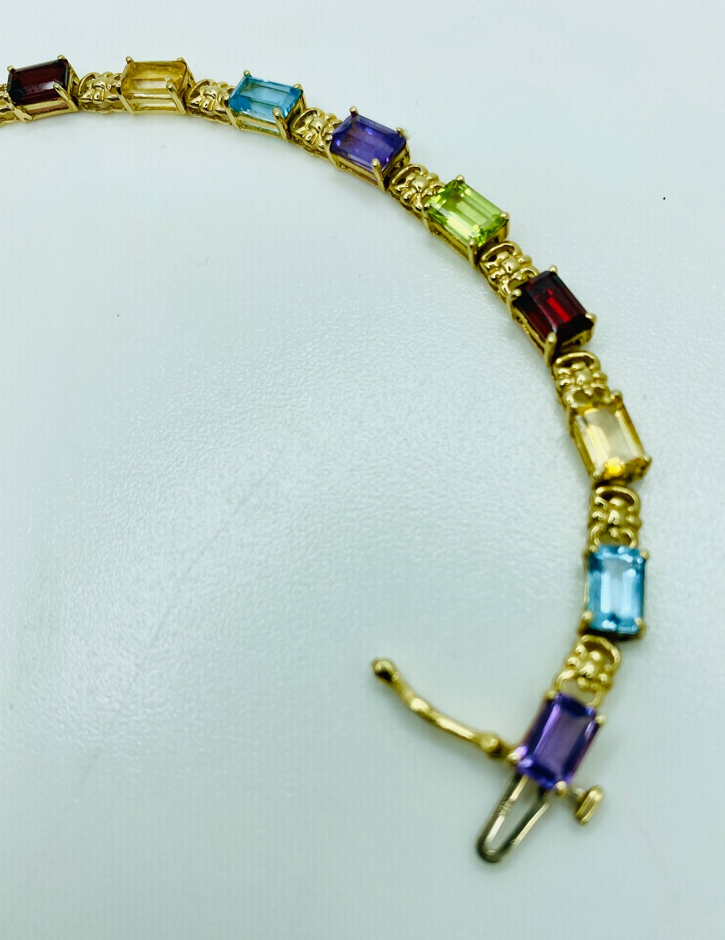 14K Multi-Color Gemstone Bracelet