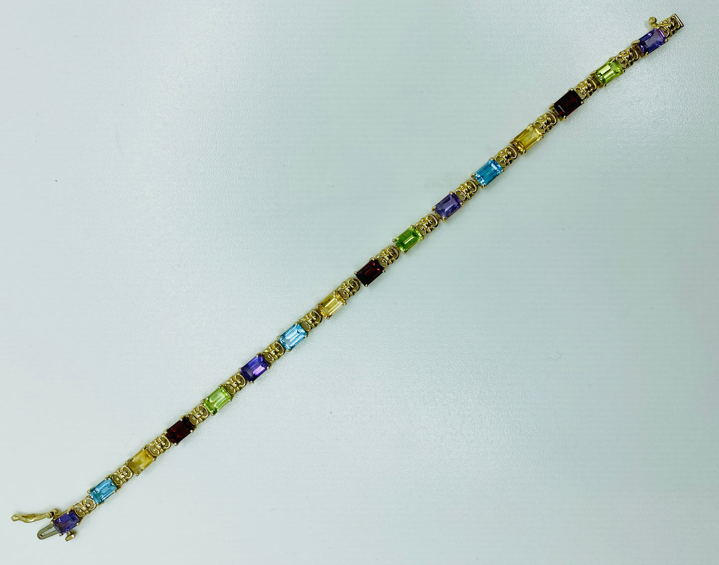 14K Multi-Color Gemstone Bracelet