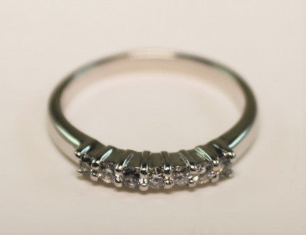 14K Diamond Wedding Band