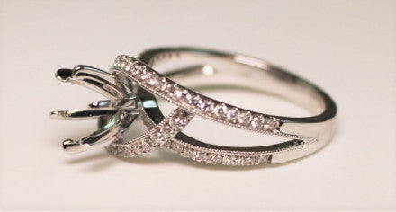 14K Semi-Mount Diamond Ring