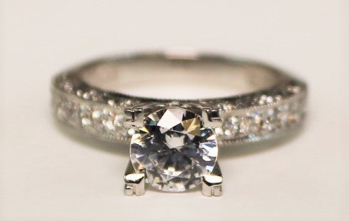 Platinum Semi-Mount Diamond Ring