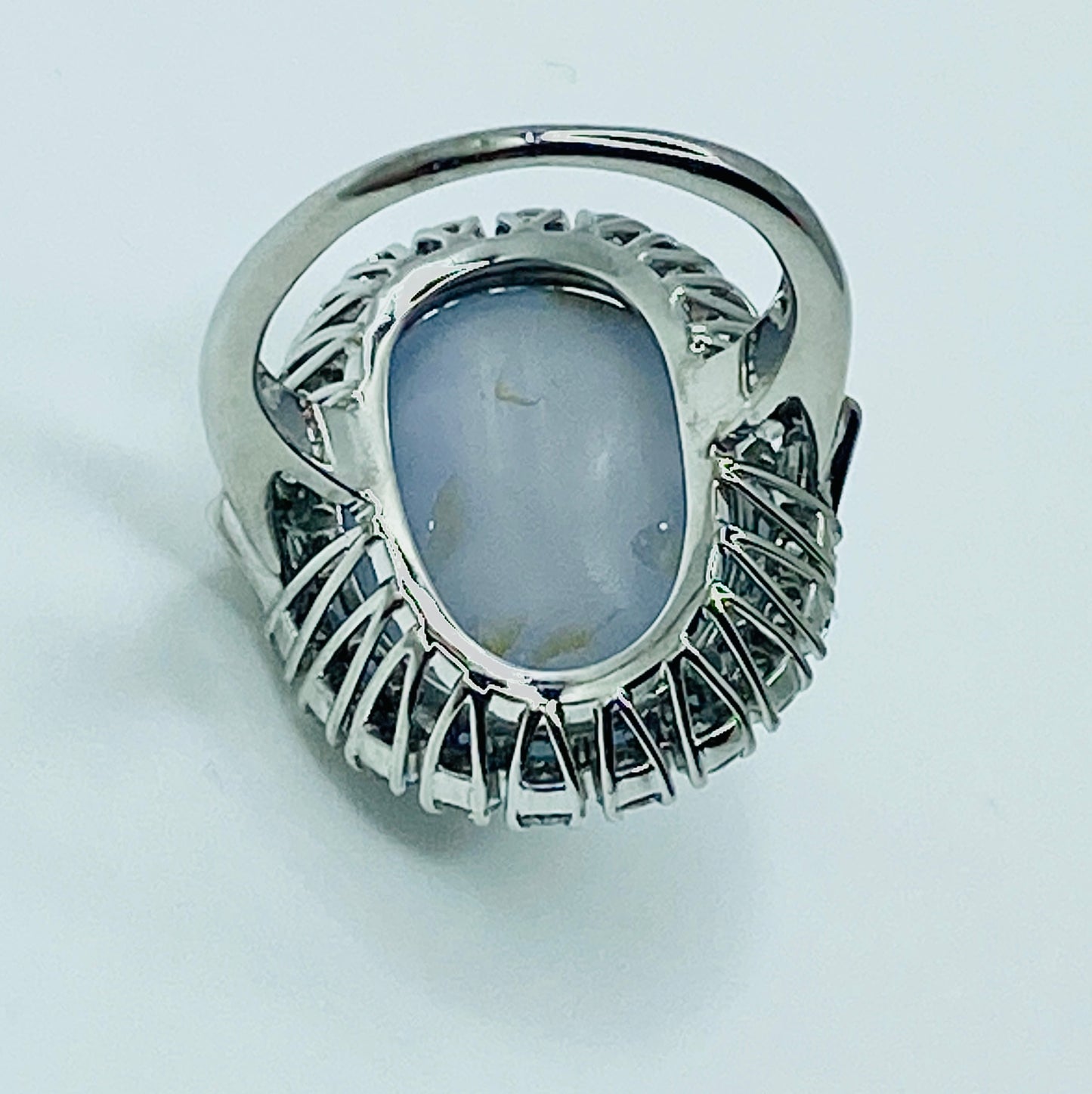 18K Star Sapphire & Diamond Ring