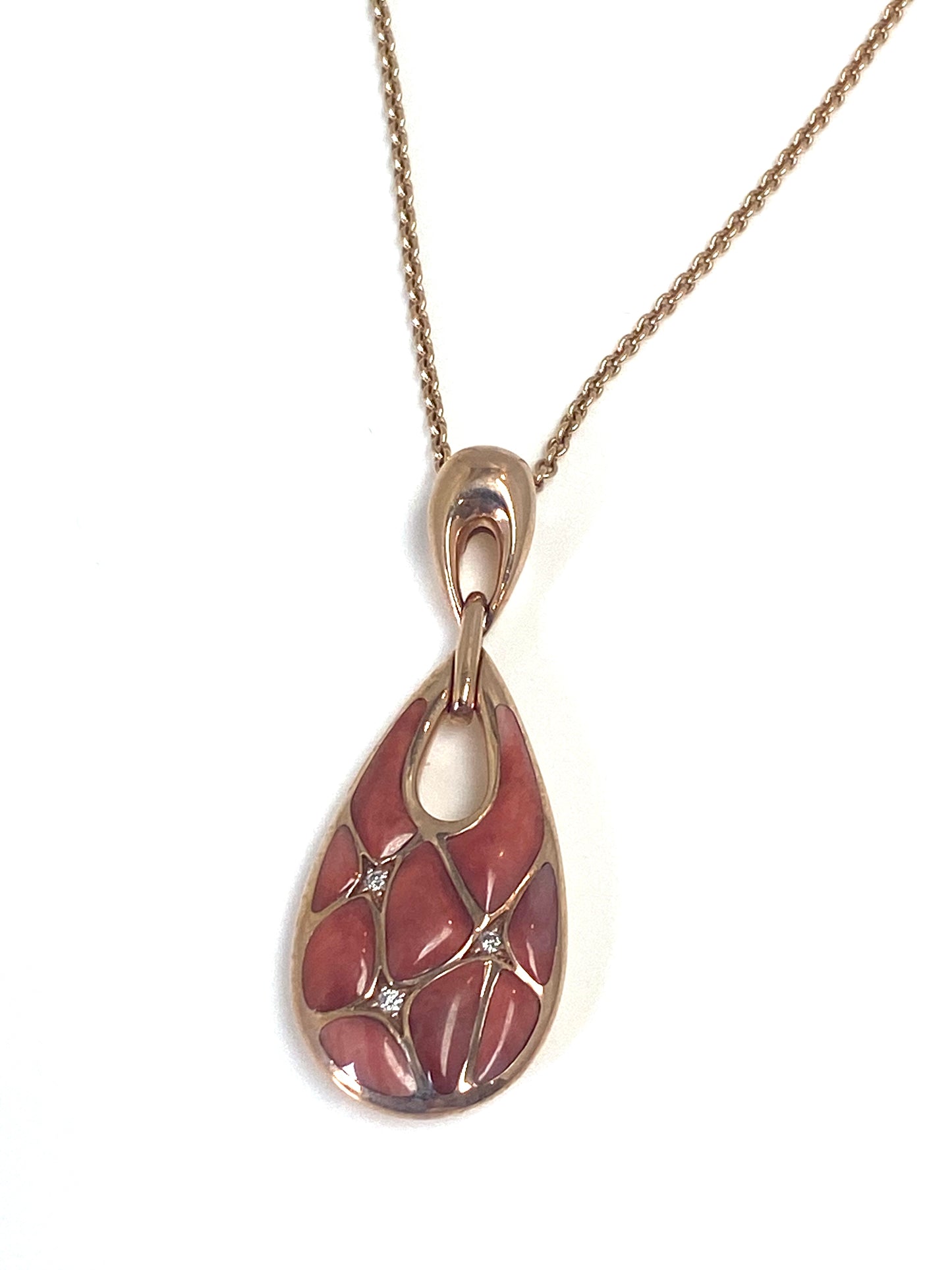 KABANA Spiny Oyster Shell and Diamond Necklace