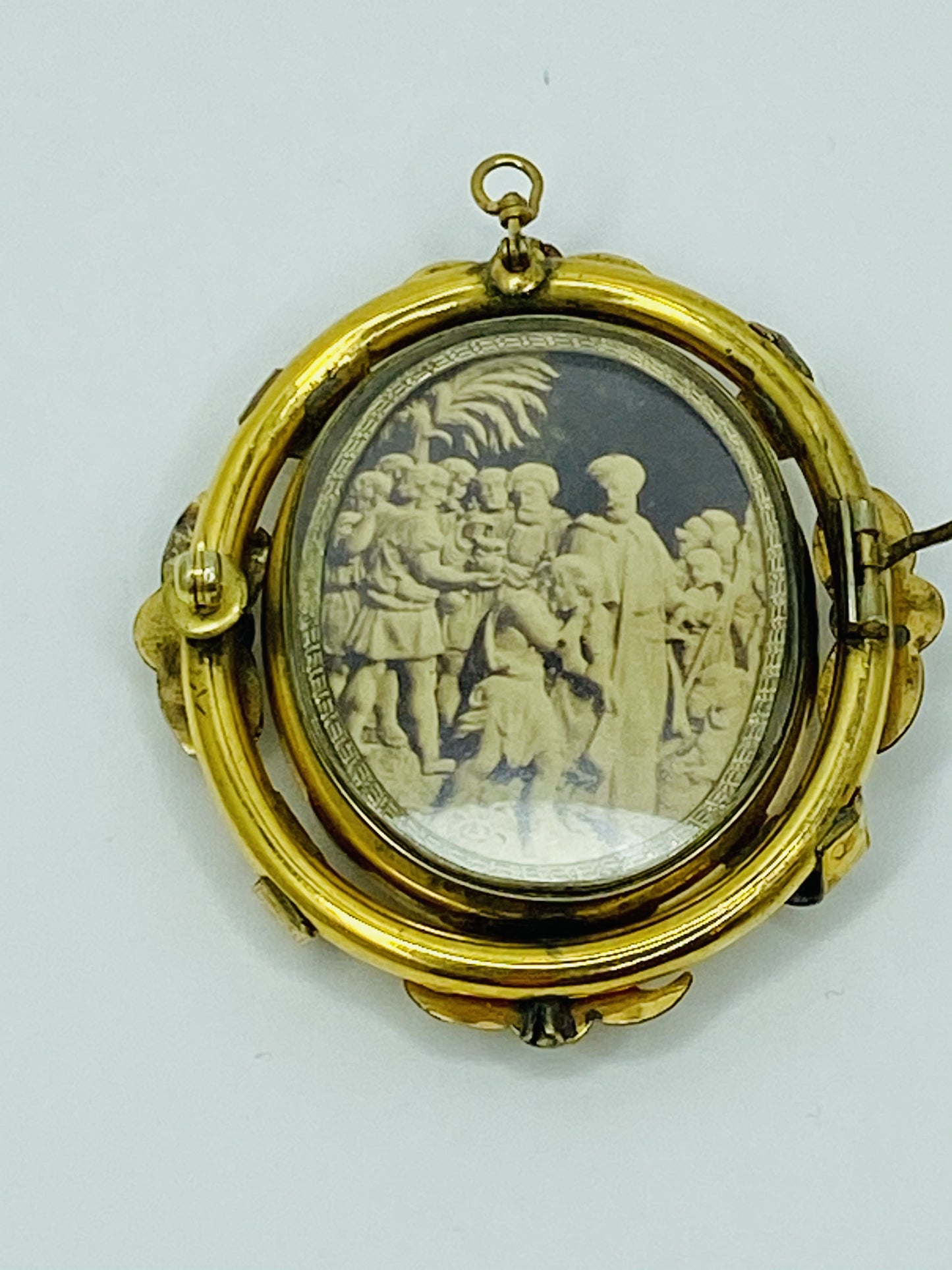ANTIQUE Victorian Mourning Brooch Circa 1880s