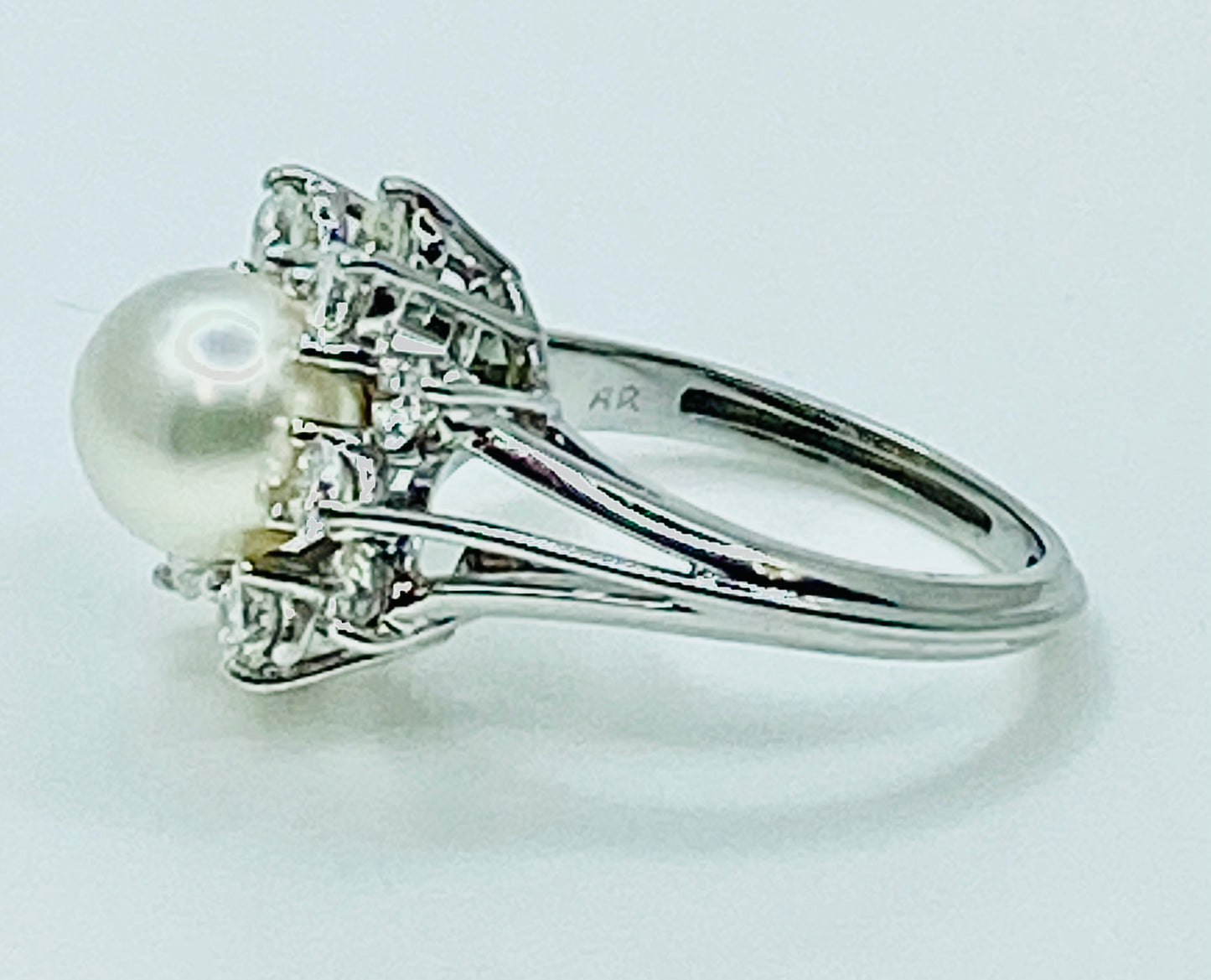 Akoya Pearl & Diamond Ring