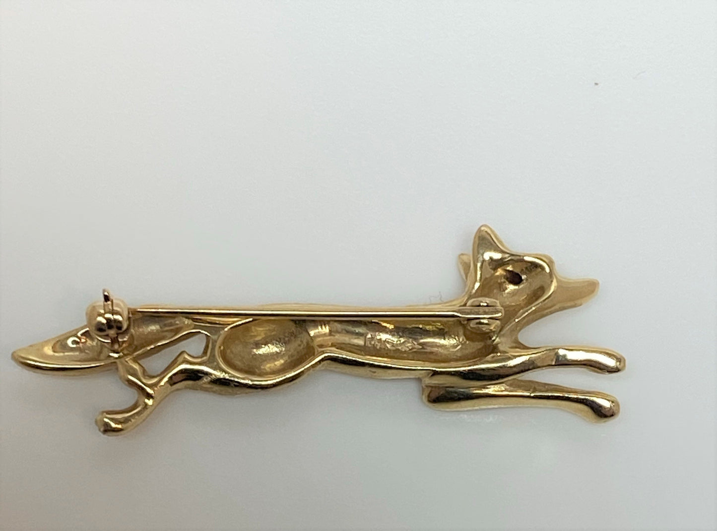 14K Fox Brooch