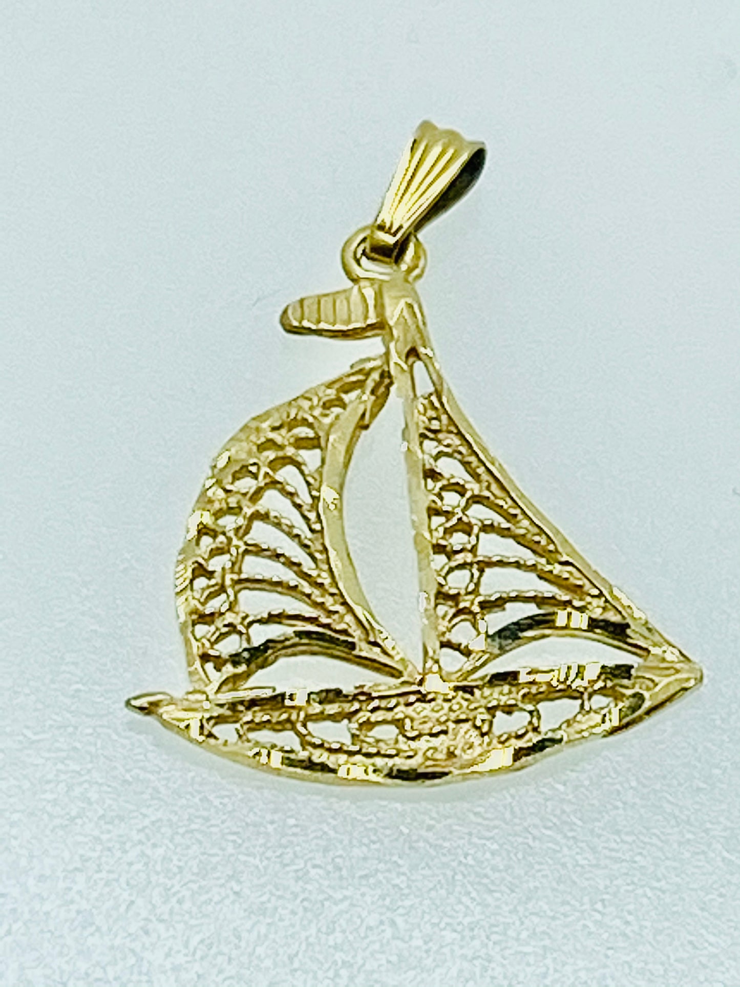 14K Sail Boat Charm/Pendant