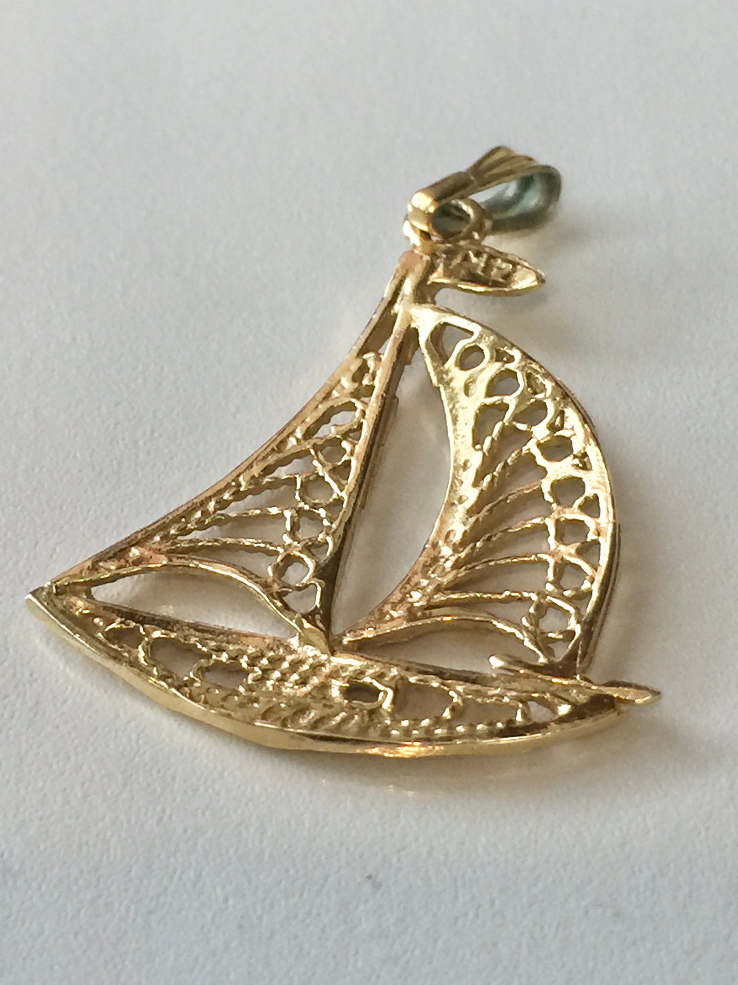 14K Sail Boat Charm/Pendant