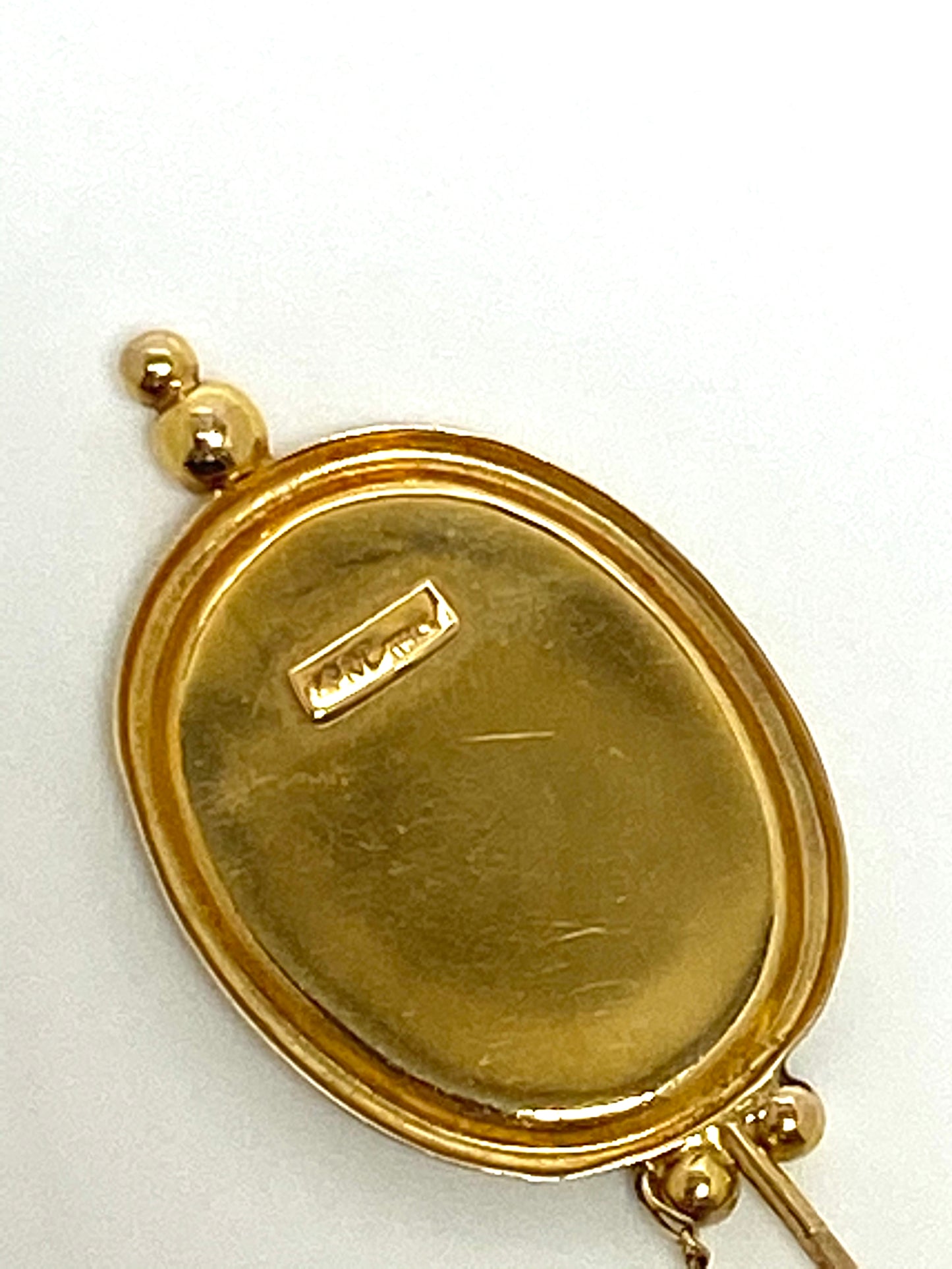 18K Italian Vintage Cameo Stick Pin