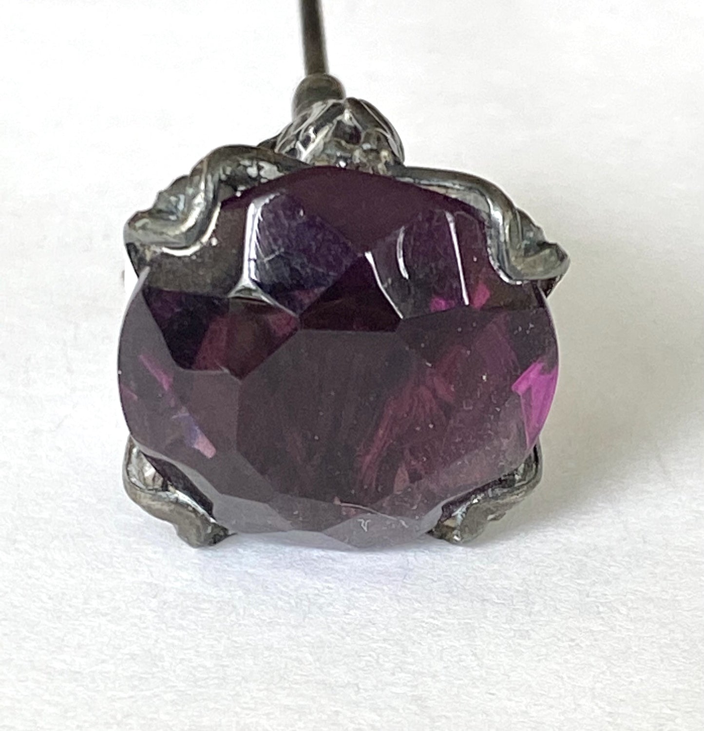 SOLD Vintage Amethyst Glass Hat Pin