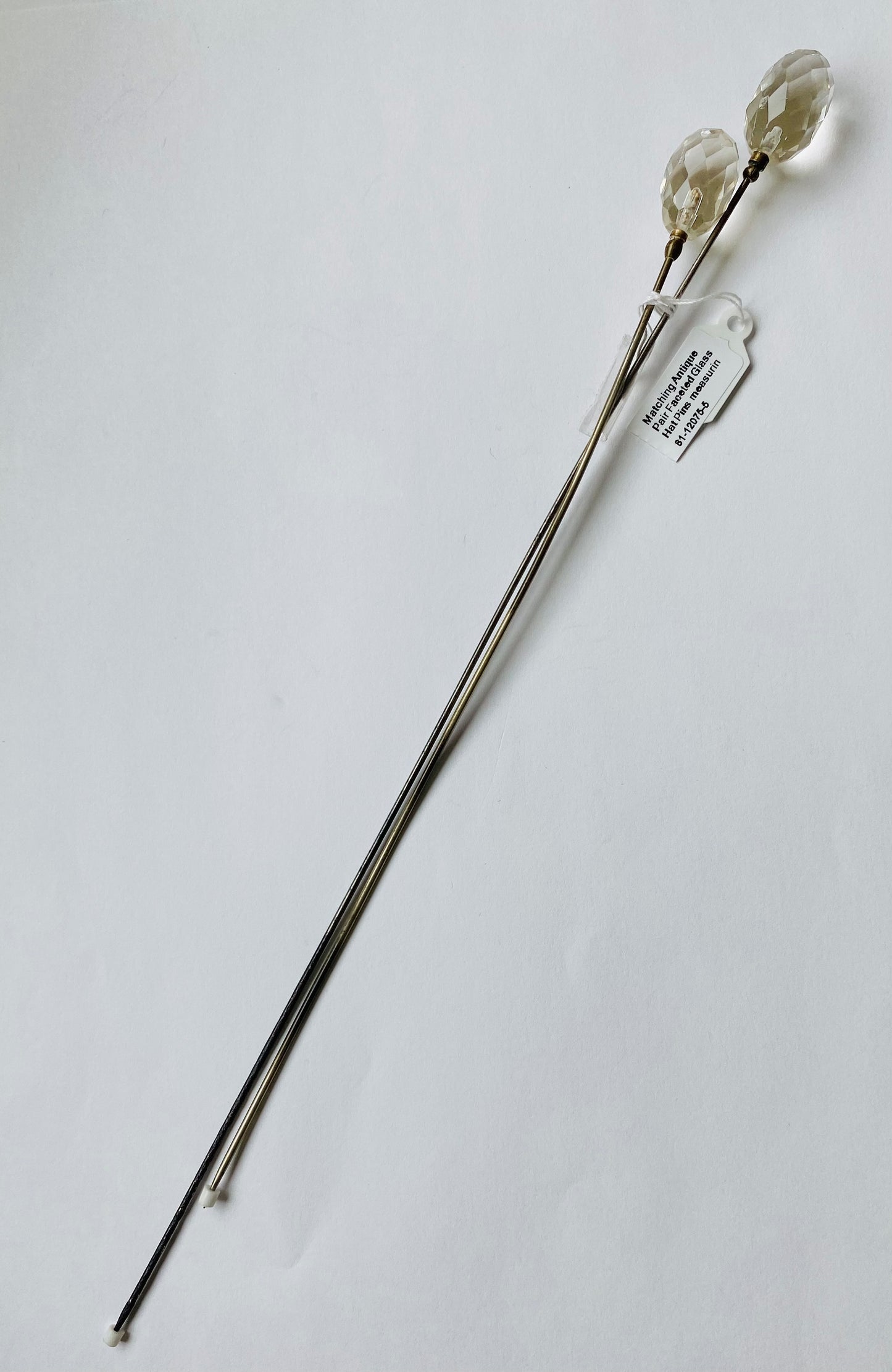 Matching Vintager Faceted Glass Hat Pins