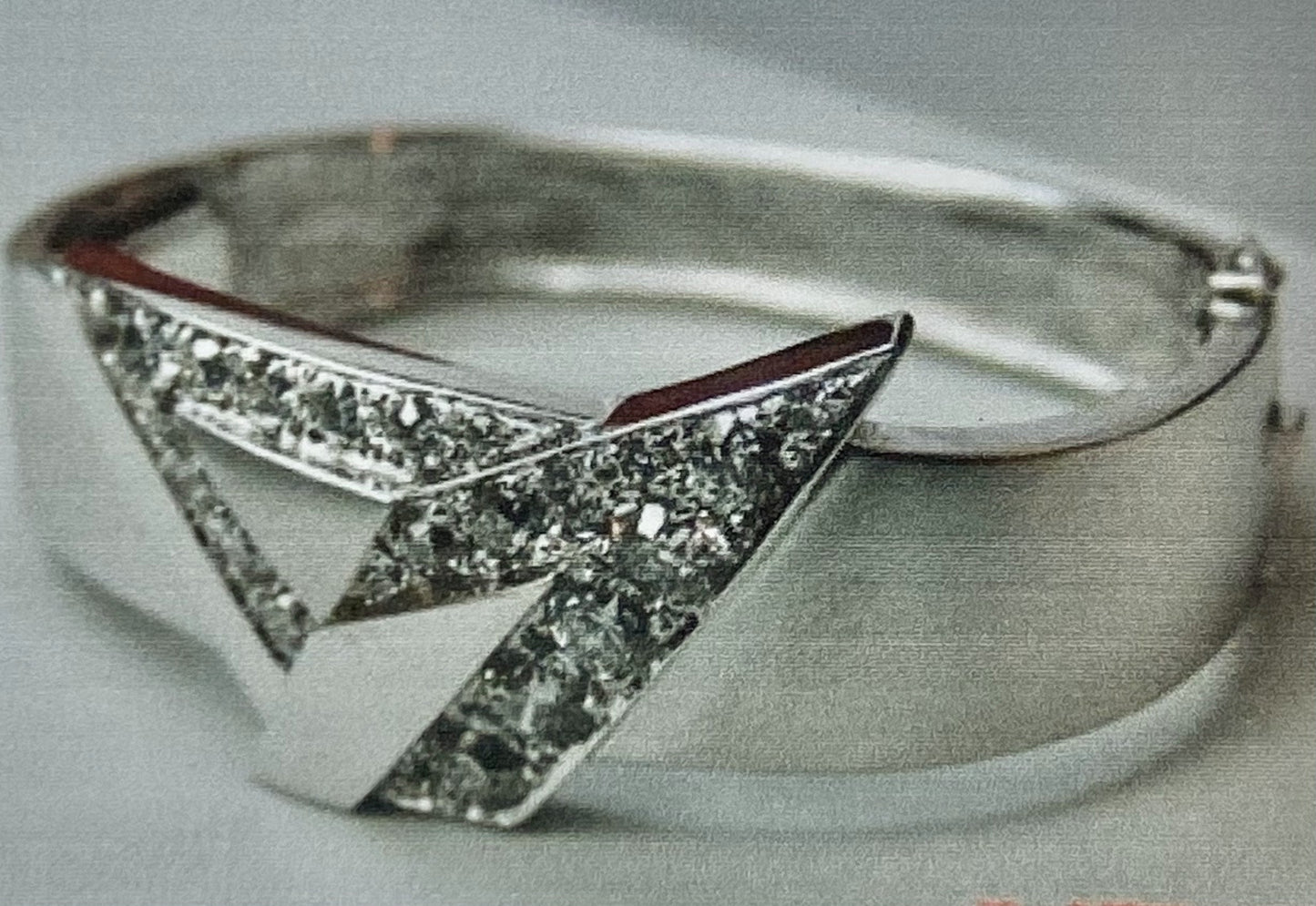 Custom Art Deco Bangle Bracelet SOLD