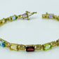 14K Multi-Color Gemstone Bracelet