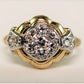 14K Two-Tone Gold VINTAGE Diamond Ring