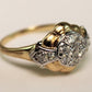 14K Two-Tone Gold VINTAGE Diamond Ring