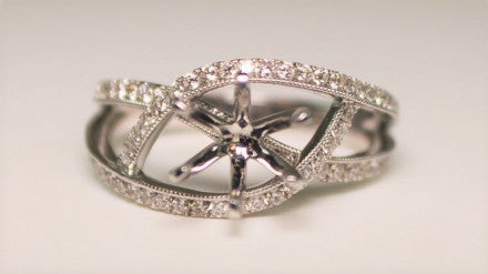 14K Semi-Mount Diamond Ring