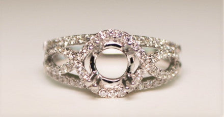 14K Semi-Mount Diamond Ring