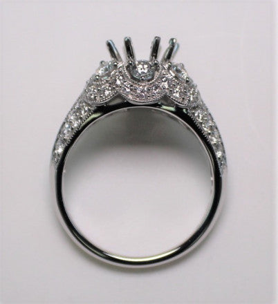 18K Semi-Mount Diamond Engagement Ring