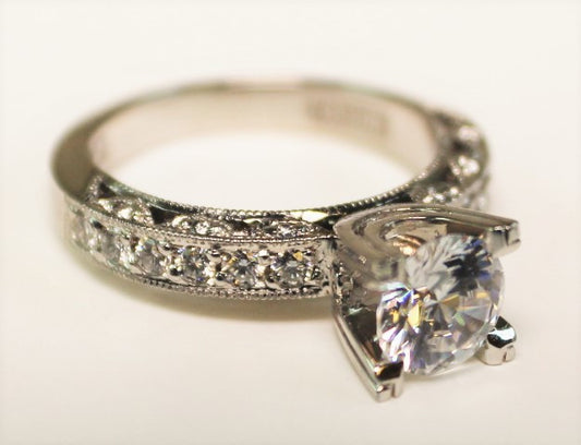 Platinum Semi-Mount Diamond Ring