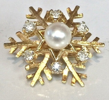 14K Snowflake Pearl Enhancer