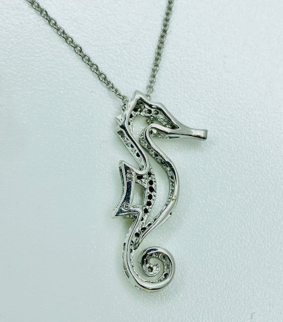 Diamond Sea Horse Necklace