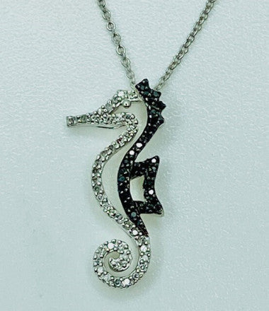 Diamond Sea Horse Necklace
