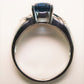 18K Blue Topaz & Diamond Ring