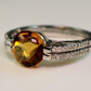 18K Citrine & Diamond Ring