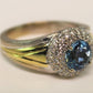 18K Aquamarine & Diamond Ring