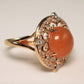 14K Peach Color Aventurine Ring