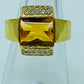 3.50ct Citrine and 0.30cttw Diamond Ring