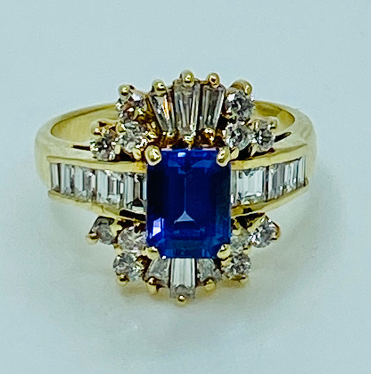 Tanzanite and Diamond Ring