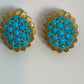 18K Turquoise Brooch/Earring SET - VINTAGE