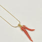 14K Red Coral Necklace