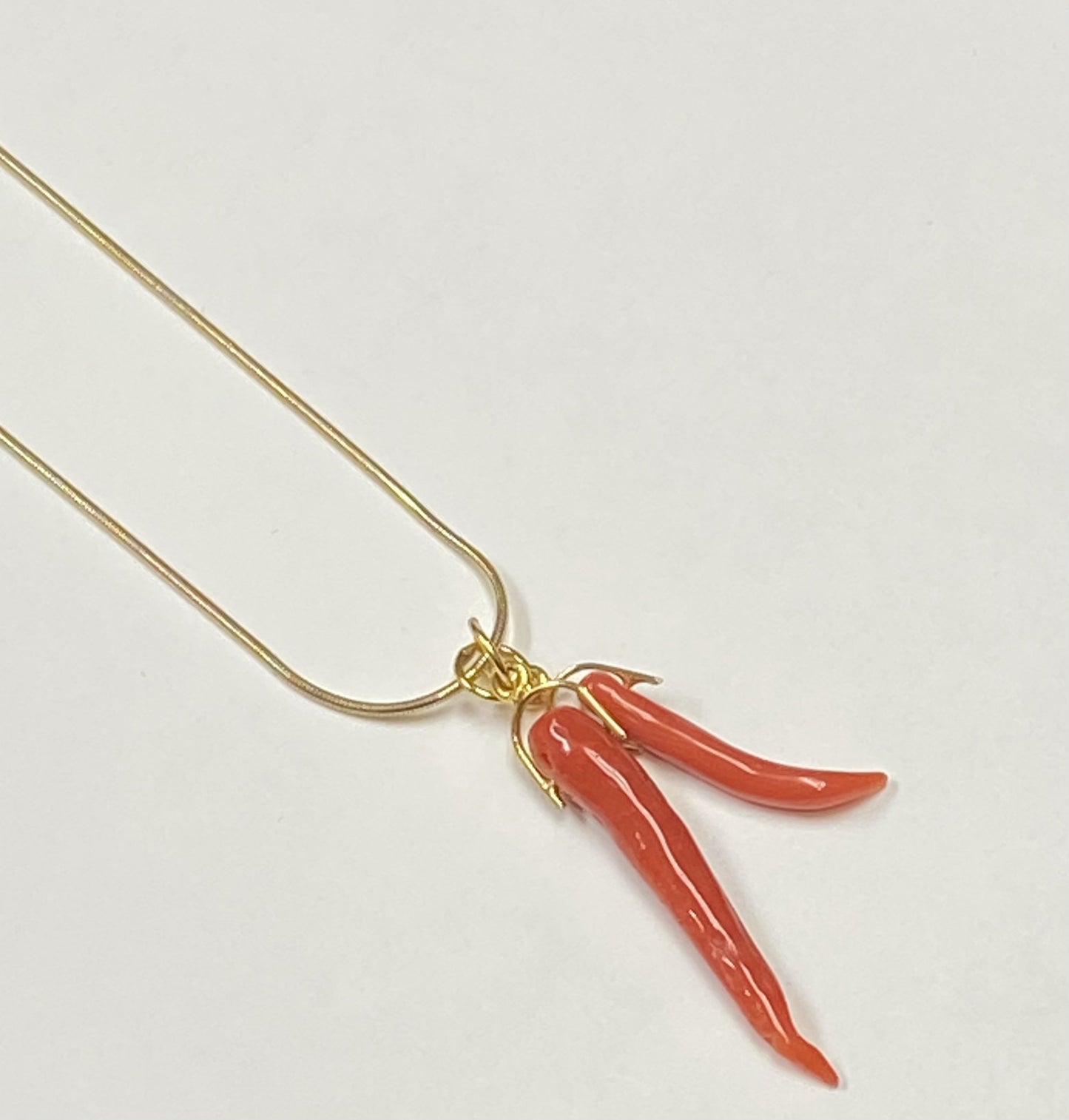 14K Red Coral Necklace
