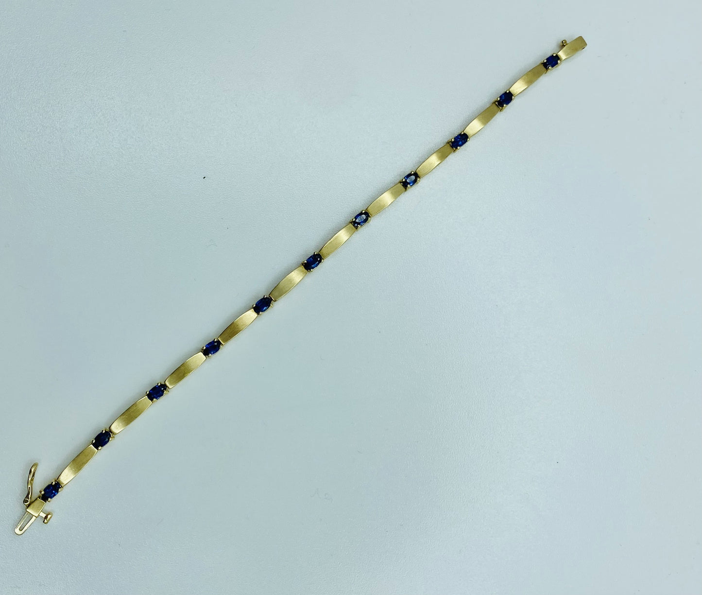 14K Blue Sapphire Bracelet