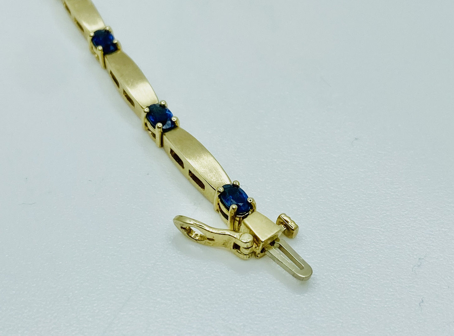 14K Blue Sapphire Bracelet