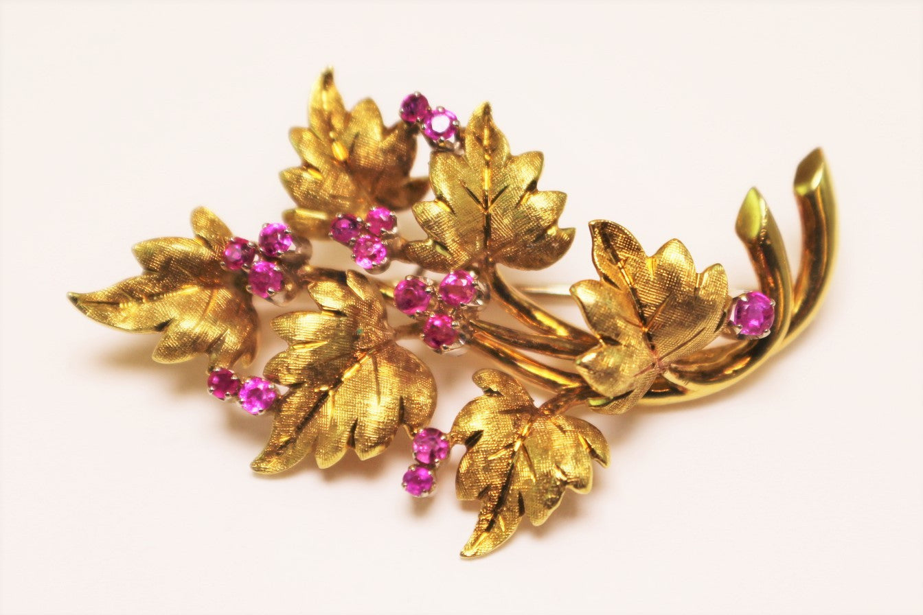 18K Ruby Brooch/Pendant