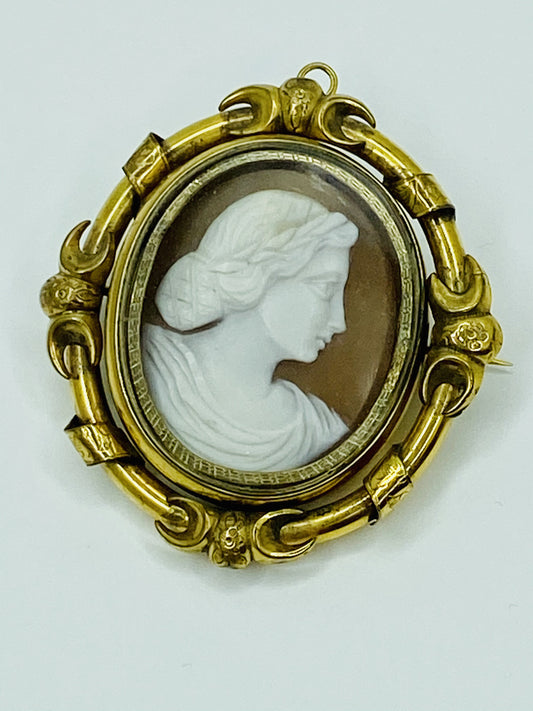 ANTIQUE Victorian Mourning Brooch Circa 1880s