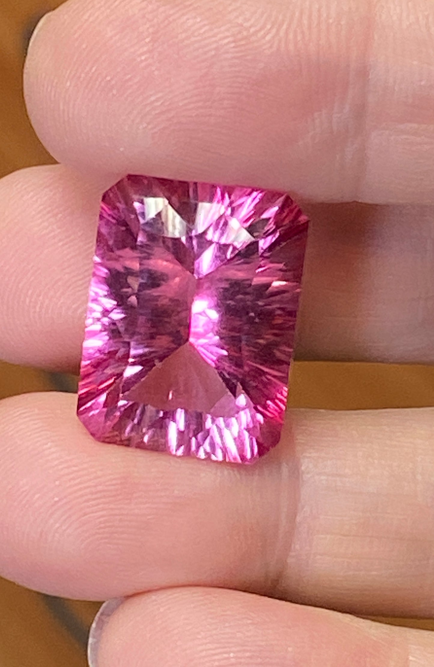 26ct Pink Fantasy Cut Topaz Gemstone