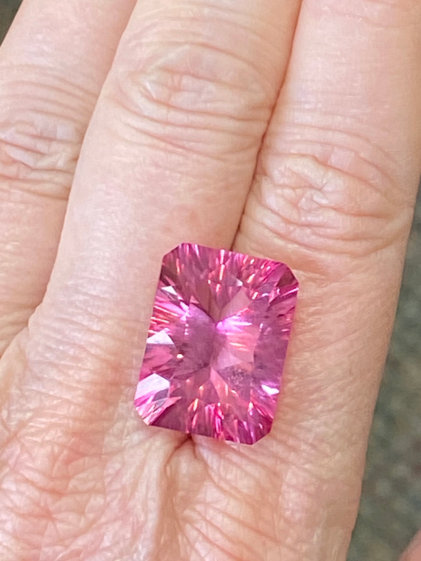 26ct Pink Fantasy Cut Topaz Gemstone