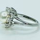 Akoya Pearl & Diamond Ring