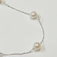 Sterling Silver Stationary Pearl Necklace