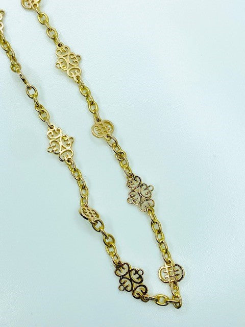 14K Vintage Persian Motif Chain