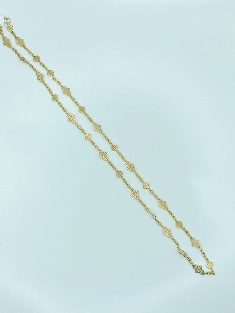 14K Vintage Persian Motif Chain