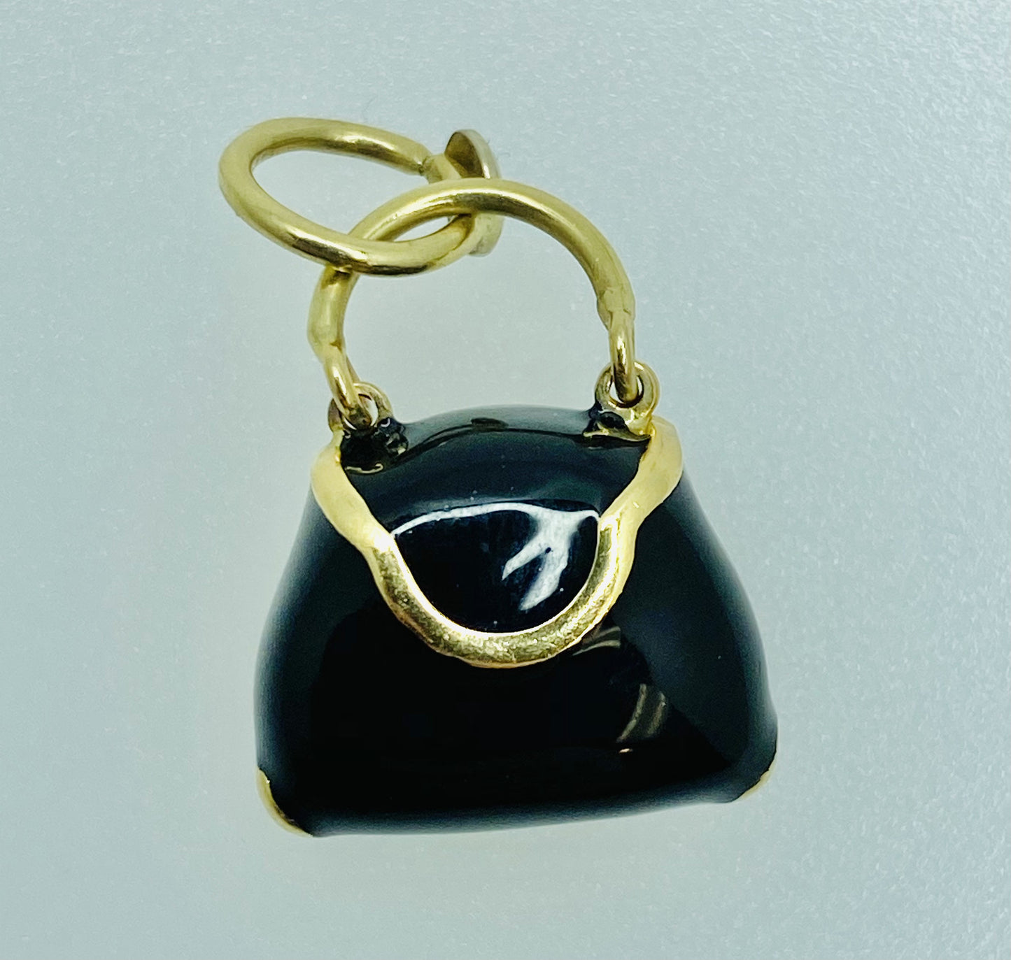 14K Enamel Purse Charm/Pendant