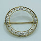 14K Gold Circle Pin VINTAGE