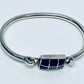 Sterling Silver and Enamel Bangle Bracelet