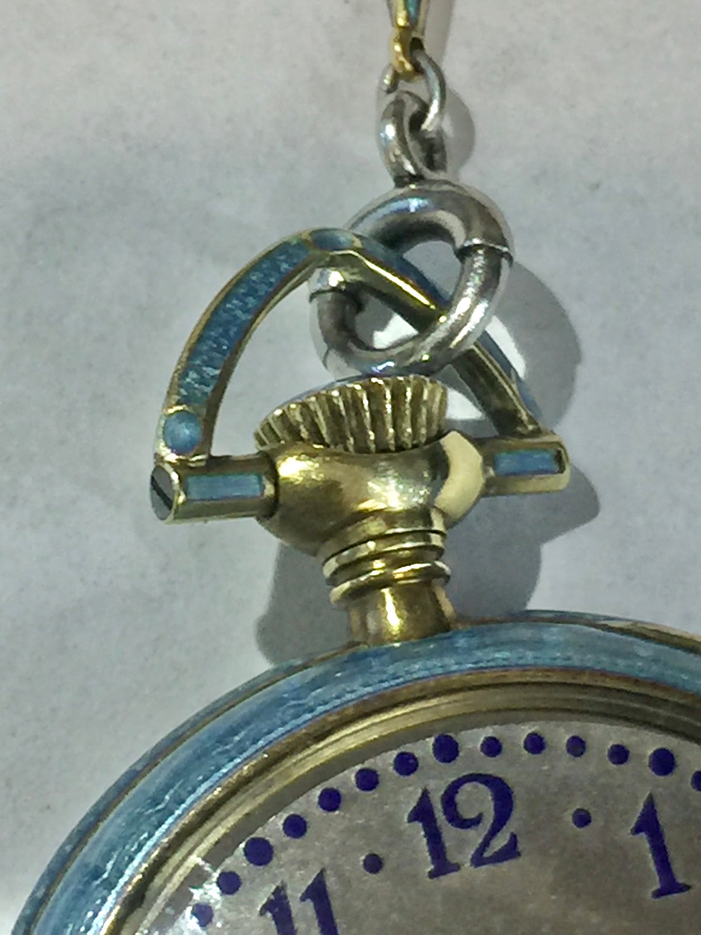 14K ANTIQUE Enamel & Pearl Watch CIRCA 1898